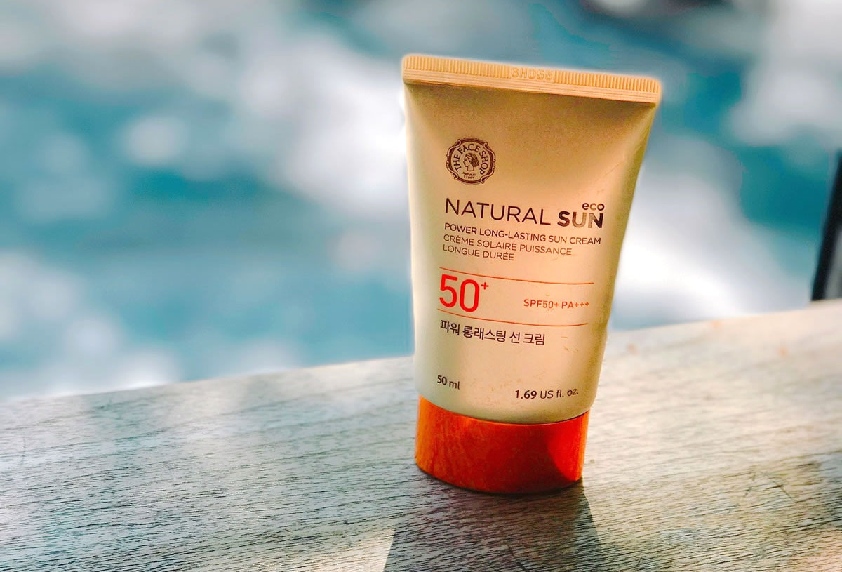 A tube of sunscreen 